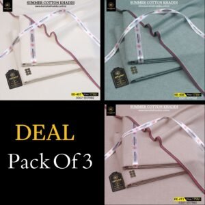 Pack Of 3 ( Off White+Sea Green+Light Skin ) KK-909