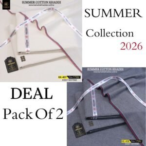 Pack Of 2 ( Off White+Malisha Gray ) KK-903