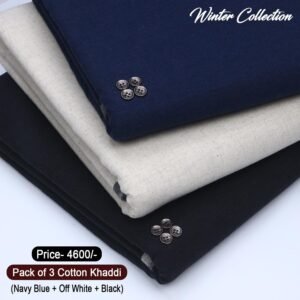 Pack Of 3 Cotton Khaddi KK-910