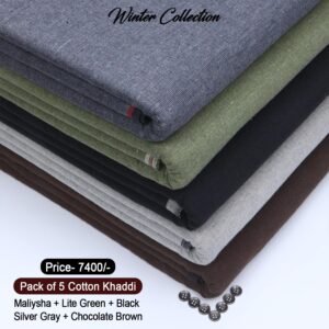 Pack Of 5 Cotton Khaddi KK-906