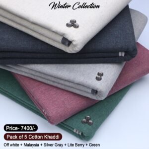 Pack Of 5 Cotton Khaddi KK-904
