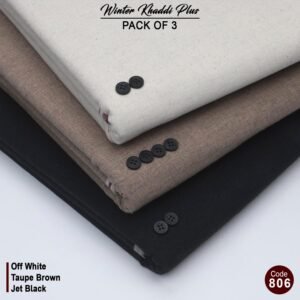 Pack Of 3 (Off White+Taupe Brown+Jet Balck) KK-806