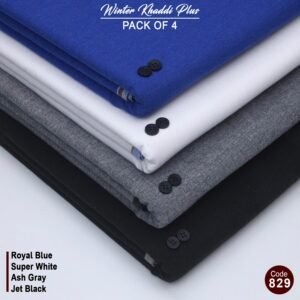 Pack Of 4 (Royal Blue+Super White+Ash Grey+Jet Black) KK-829