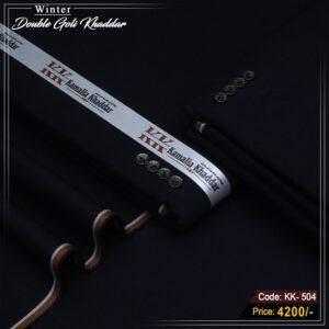 Premium Double Goli Khaddar (Jet Black ) KK-504