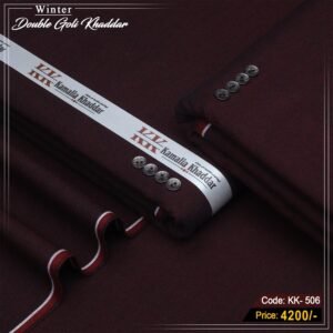 Premium Double Goli Khaddar (Jet Black ) KK-506