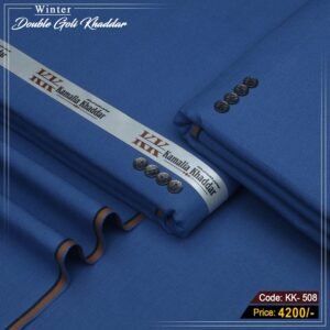 Premium Double Goli Khaddar (Classic Blue) KK-508