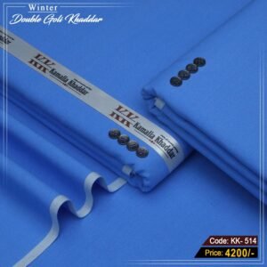 Premium Double Goli Khaddar (Sky Blue) KK-514