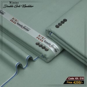 Premium Double Goli Khaddar (Dusty Sage Green) KK-516